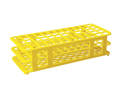 PORTOIR PP, JAUNE, pour 40 tubes (Ø 21 mm)