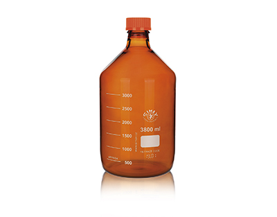 Reagent SIMAX amber bottle with orange cup+ring 3800ml