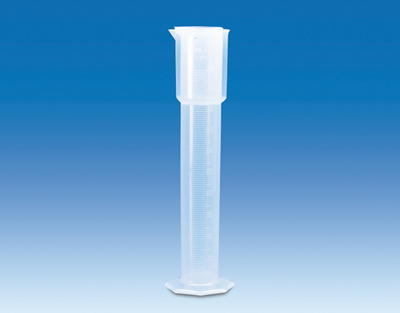 Hydrometer cylinder, PP, raised scale 500 ml