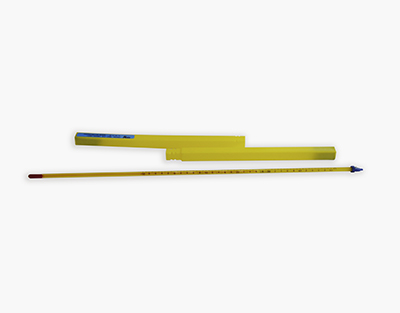 Yellow stem thermometer, red spirit, -10/50 (0.2)