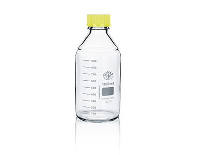 FRASCO ISO TAPON+ANILLO AMARILLO 1000ML, SIMAX