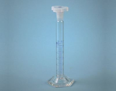 Measuring cylinder A blue s/plastic, 5 ml