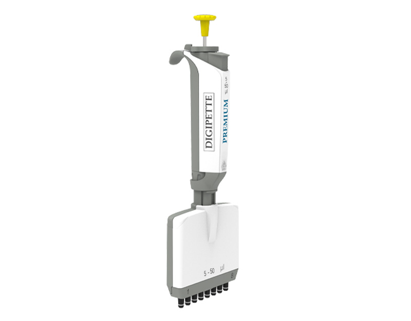 Pipeta multicanal DIGIPETTE Premium, 8 canales, 5-50 µl