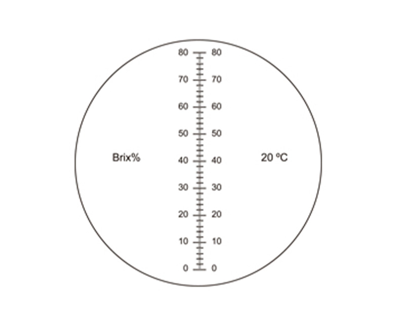 Hand refractometer 0-80% Brix (2 scales)