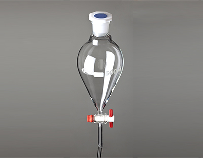 Globe shape separating funnel PTFE stopcok 500ml 29/32
