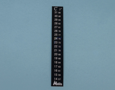 Liquid crystal thermometer, large, 14/31 ºC