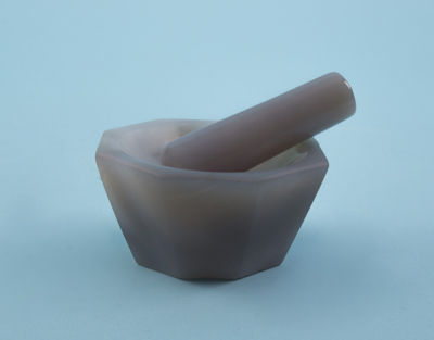 Mortier en agate avec pilon, 60 mm