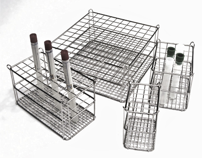 Stain steel rack, 10x5 tubes, 12 mm
