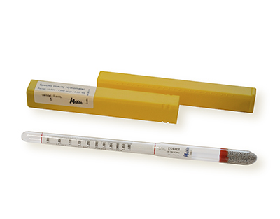 Hydrometer 1,000-1,500 sp gr /0-50 ºBe