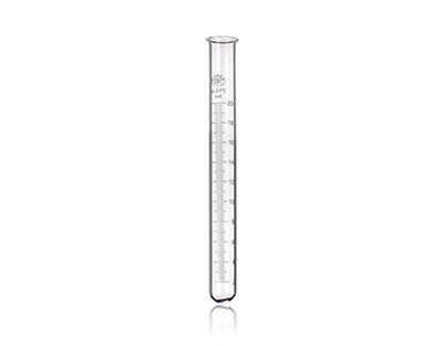 Test tube with rim, graduated, 17x160 mm, Simax