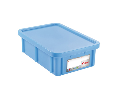 25 L rectangular container + blue HACCP lid