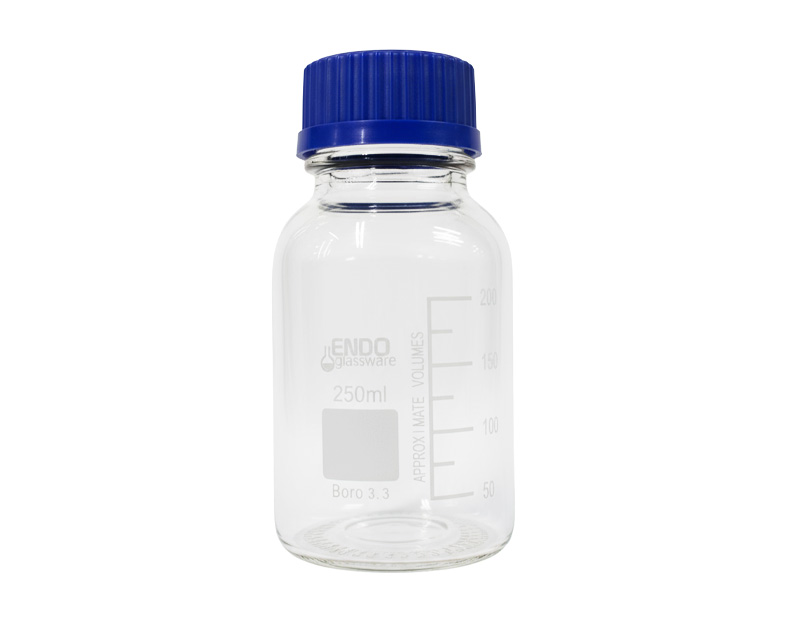 Frasco ISO tapón azul 250ml, GL45