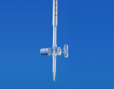 Burette, glass straight stopcock and funnel mouth, 100 mL, Class B