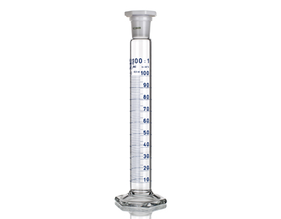 Eprouvette Simax A bleue BE b.plast.50ml