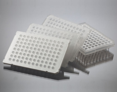 Plaque 96 puits 0,1 mL, profil bas, demi jupe, qPCR