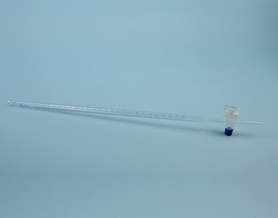 Bureta llave recta de vidrio, clase A, 25mL