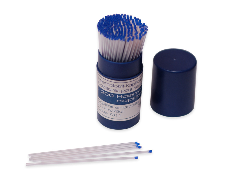 Microhaematocrit capillaries 75x1.55, c/200