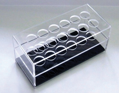 Rack plexiglas 24 (2x12) tubes, 32 mm