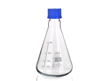 Erlenmeyer flask Simax screw cap GL45, 500 mL