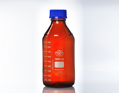 Frasco ISO topacio tapón azul 2000 mL, Simax