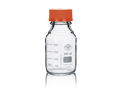 FRASCO ISO TAPON+ANILLO NARANJA 250ML, SIMAX