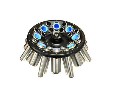 Rotor à angle fixe en aluminium pour 8 tubes de 50 ml ou 16 tubes de 15 ml