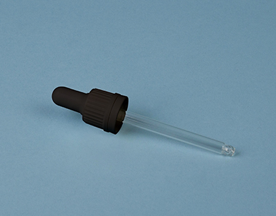 Dropping stopper DIN18 Black, f/bottles 100 mL