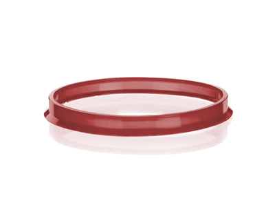 Anillo de vertido rojo p/frascos ISO GL45, Simax