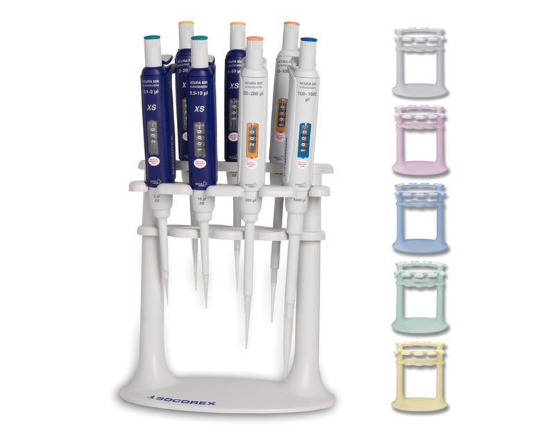 Soporte 337 p/7 pipetas monocanal, gris